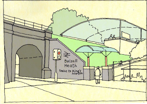 Balsall Heath Station on site of the old Brighton Road station