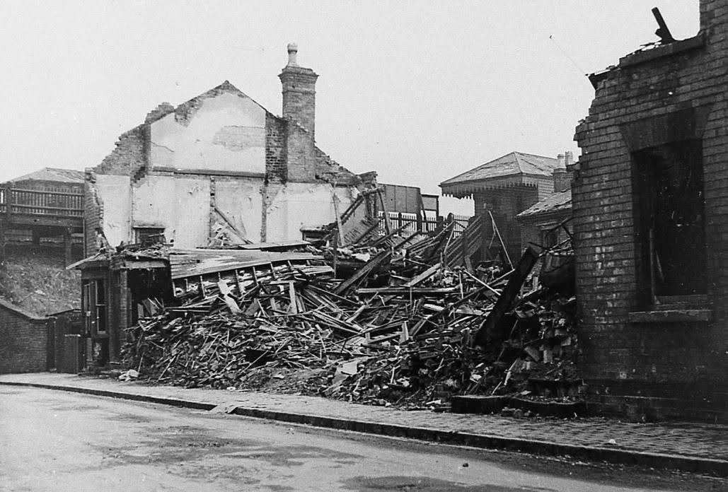 Brighton Road station was smashed to pieces by bombing in 1941