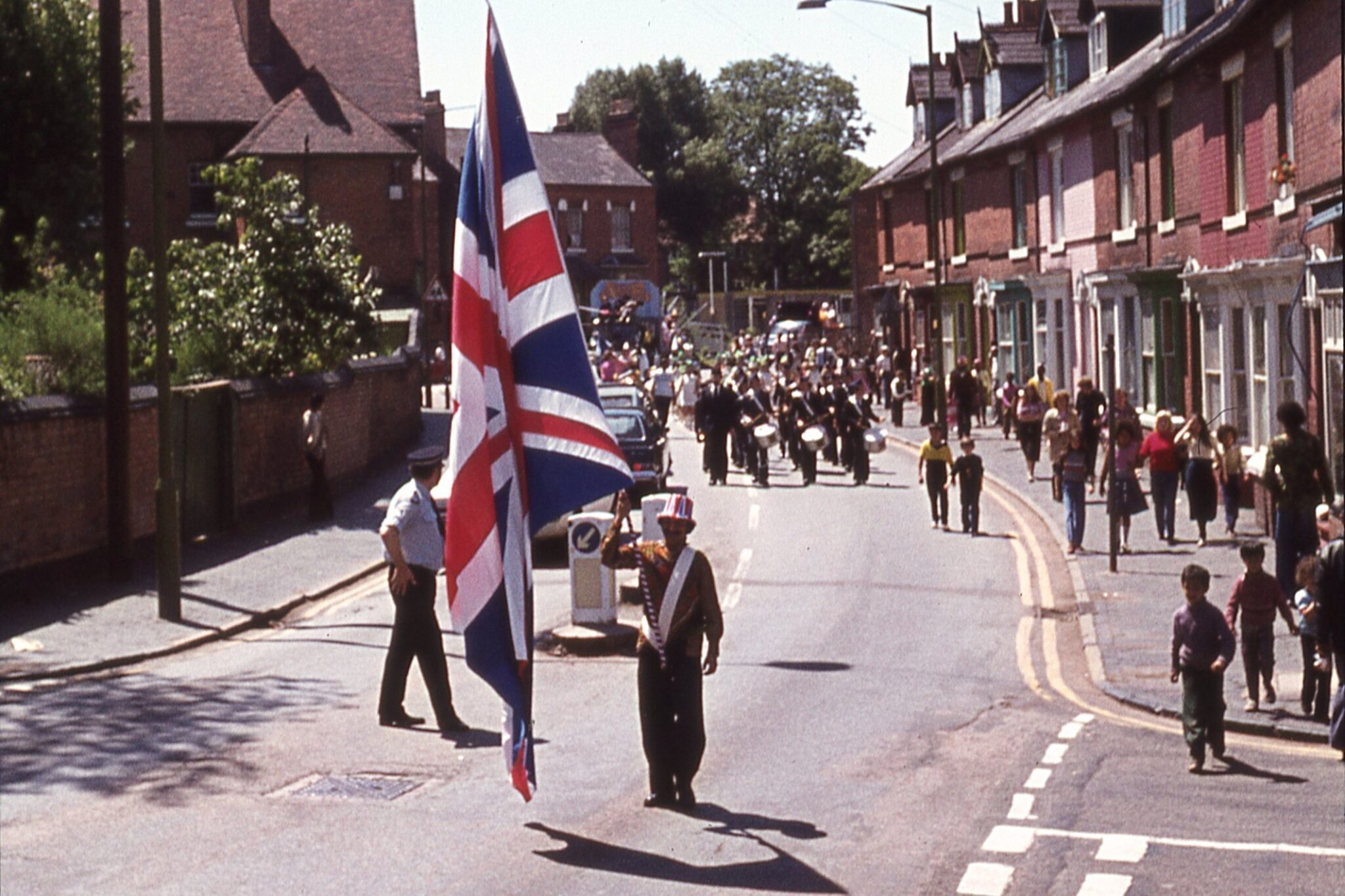 Flag leads the Carnival Procession 1979