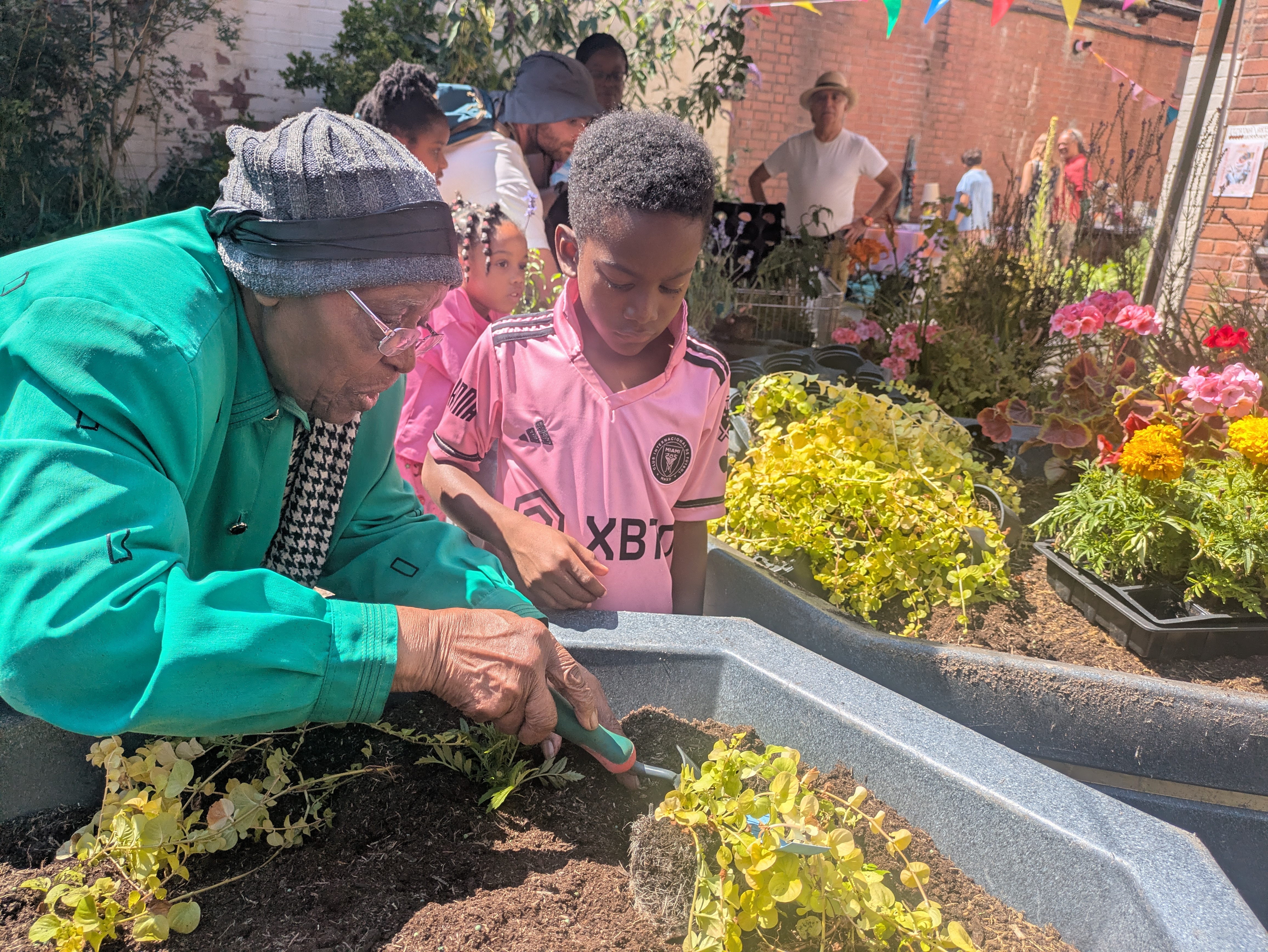 Eunice McGhie-Belgrave with planters for Balsall Heath July 2026 Second Saturday