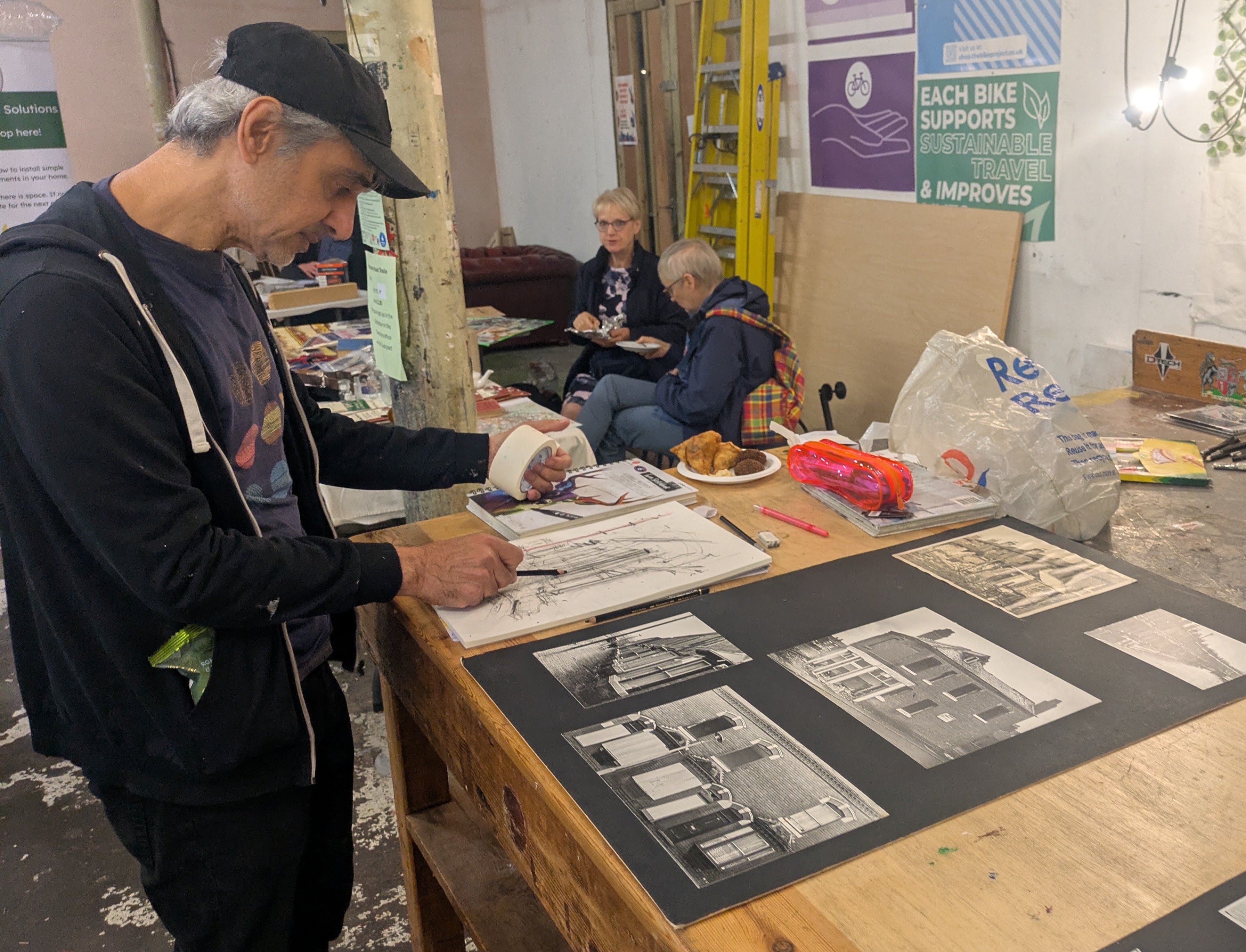 Muhmood sketching Balsall Heath with BHLHS September 2026 Second Saturday